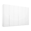 Frans 300cm 6 Door Large Wardrobe in White