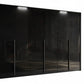 Frans 300cm Glass 6 Door Wardrobe - Passepartout Frame - Led Light