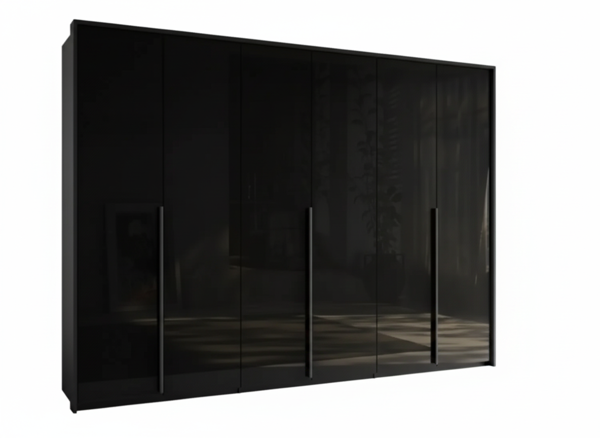 Frans 300cm Glass 6 Door Wardrobe - Passepartout Frame