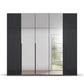 Frans 250cm 5 Door Glass Front Wardrobe - Pendle Village Furniture
