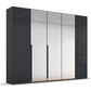 Frans 250cm 5 Door Glass Front Wardrobe - Pendle Village Furniture
