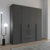 Shop the Rauch Frans 201cm 4 door wardrobe with exterior drawers, free delivery, optional room of choice delivery or assembly, and a 10-year guarantee.