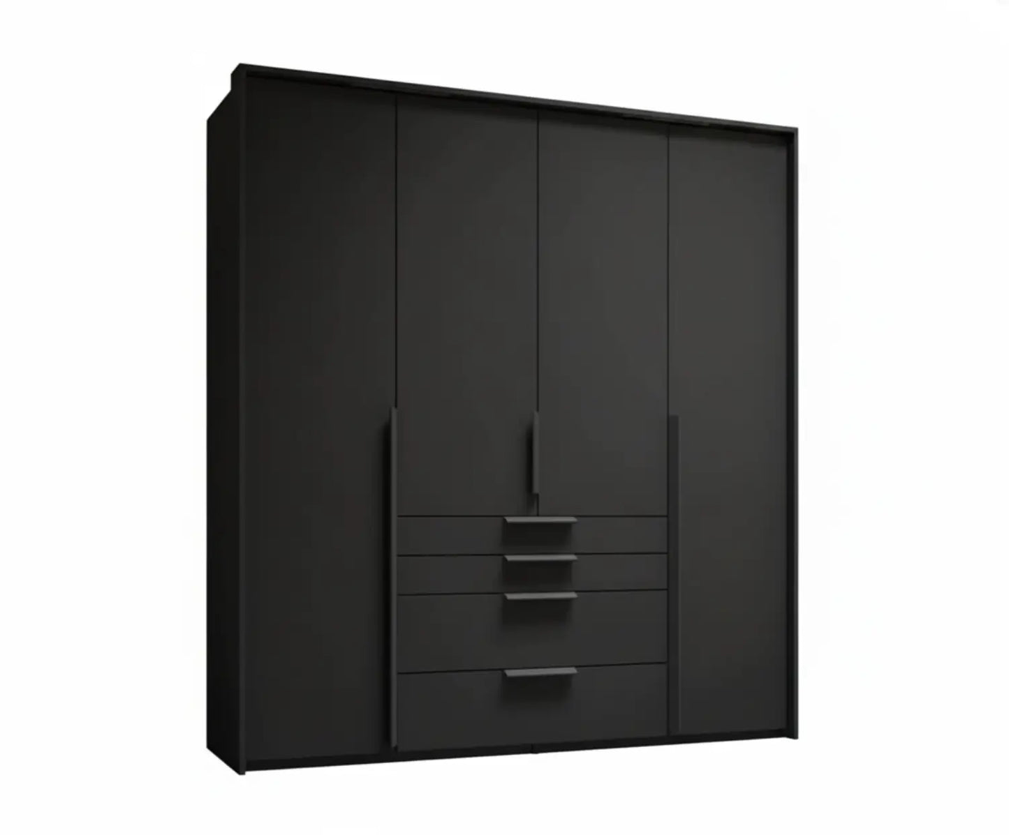 Frans 200cm Decor 4 Door Wardrobe with Drawers - Passepartout Frame