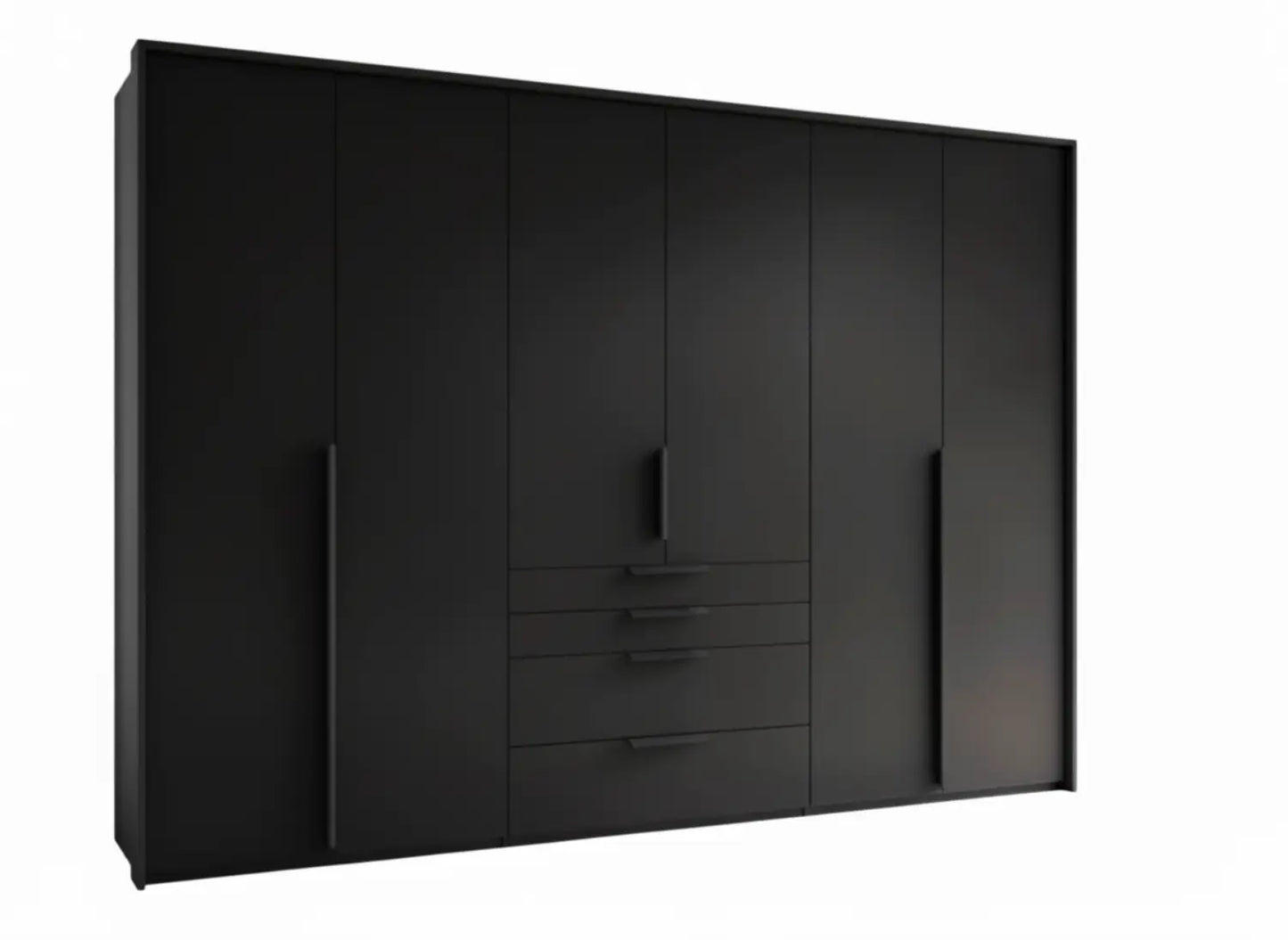 Frans 300cm Decor 6 Door Wardrobe With Drawers - Passepartout Frame