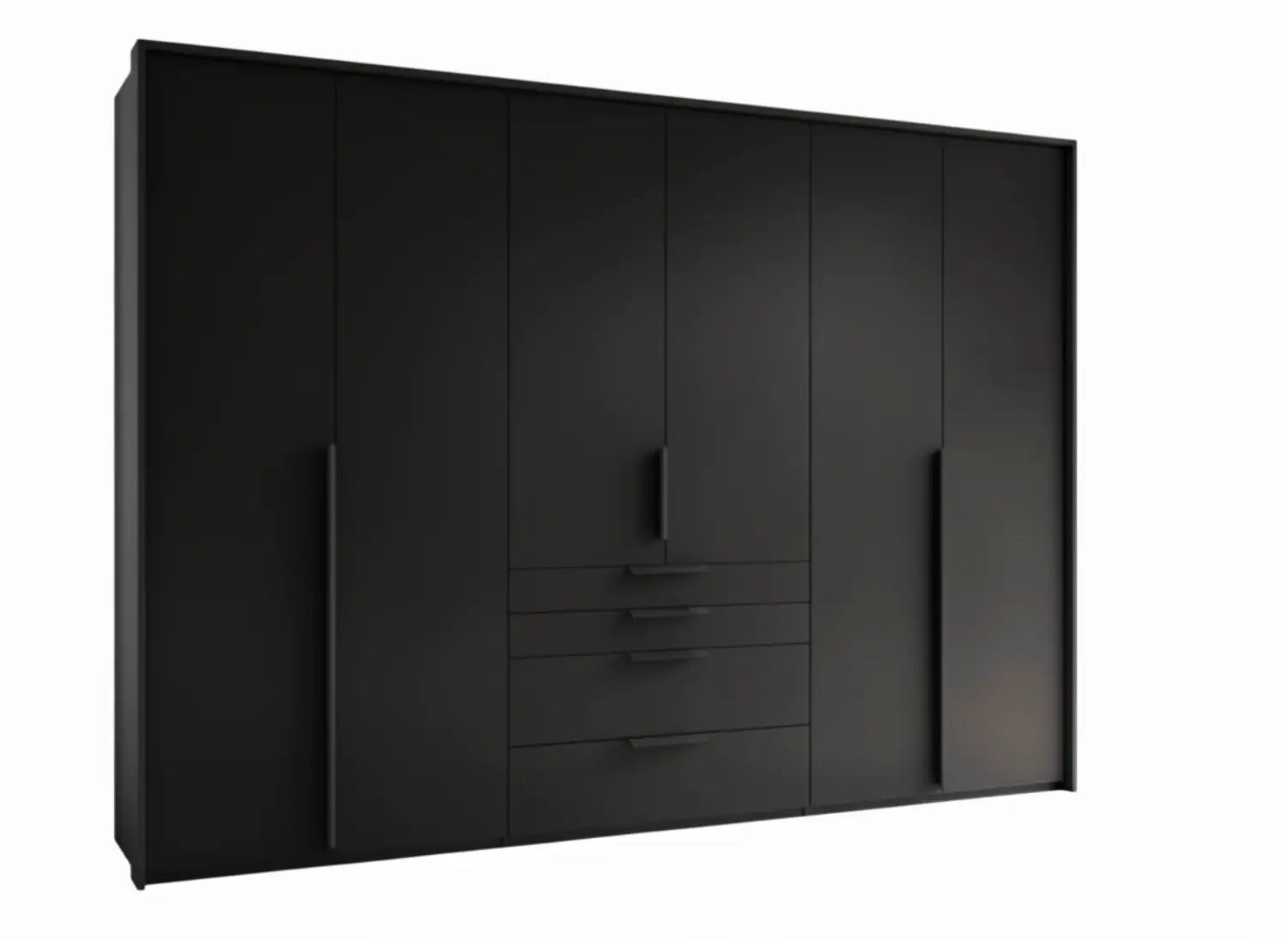 Frans 300cm Decor 6 Door Wardrobe With Drawers - Passepartout Frame