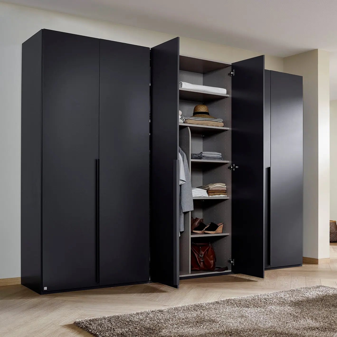 Frans 300cm Decor 6 Door Large Wardrobe - Pendle Village Furniture