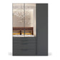 Frans 151cm Decor 3 Door Wardrobe With Drawers - Pendle Village Furniture