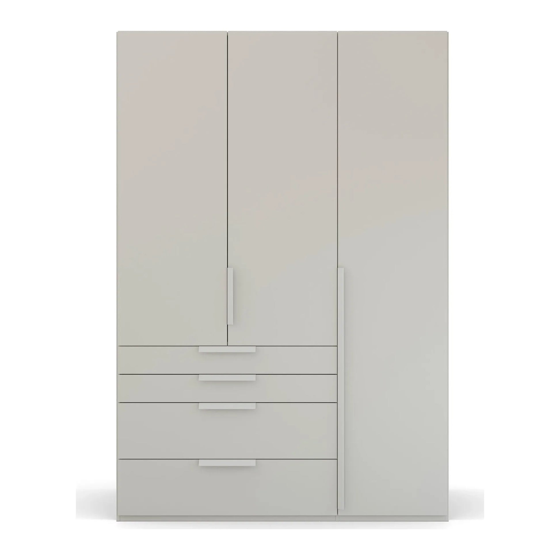 Frans 151cm Decor 3 Door Wardrobe With Drawers - Pendle Village Furniture