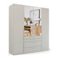 Rauch Frans 200cm Decor 4 Door Wardrobe with Drawers and Mirror
