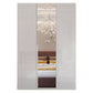Contemporary Frans Wardrobe with 3 Doors Silk Grey Glass finish with Middle Mirror Door