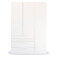 Frans 151cm Decor 3 Door Wardrobe With Drawers - Pendle Village Furniture