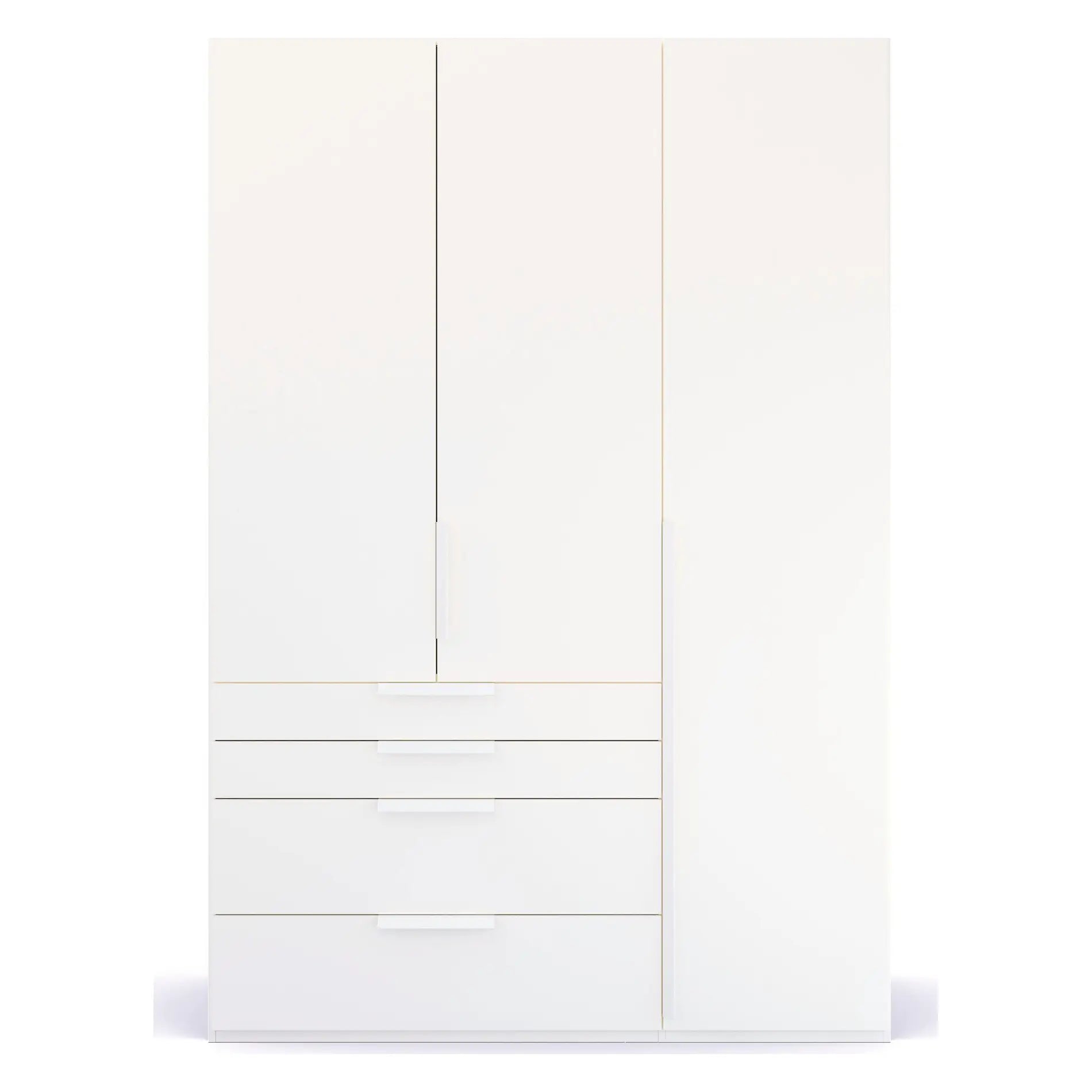 Frans 151cm Decor 3 Door Wardrobe With Drawers - Pendle Village Furniture