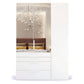 Frans 151cm Decor 3 Door Wardrobe With Drawers - Pendle Village Furniture