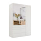 Frans 151cm Decor 3 Door Wardrobe With Drawers - Pendle Village Furniture