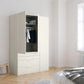 Frans 151cm Decor 3 Door Wardrobe With Drawers - Pendle Village Furniture