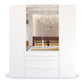 Frans 200cm Matt White 4 Door Wardrobe with Drawers and Mirror 