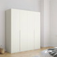 Frans 200cm Decor 4 Door Hinged Wardrobe in White - Styled in a Bedroom
