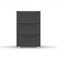 Rauch Frans 3 Drawer Decor Beside Table in Graphite - Front view