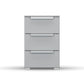 Rauch Frans 3 Drawer Decor Beside Table in Silk Grey - Front view
