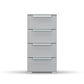 Rauch Frans 4 Drawer Decor Narrow Chest in Silk Grey - Front view