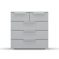 Rauch Frans 5 Drawer Decor Wide Chest - 80CM - In Silk Grey - Front view