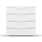 Rauch Frans 4 Drawer Decor Wide Chest - 80CM - in White - Front view