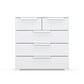 Rauch Frans 5 Drawer Decor Wide Chest - 80CM - In White - Front view