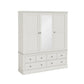 Bordeaux Triple Wardrobe with Mirror & 6 Drawers