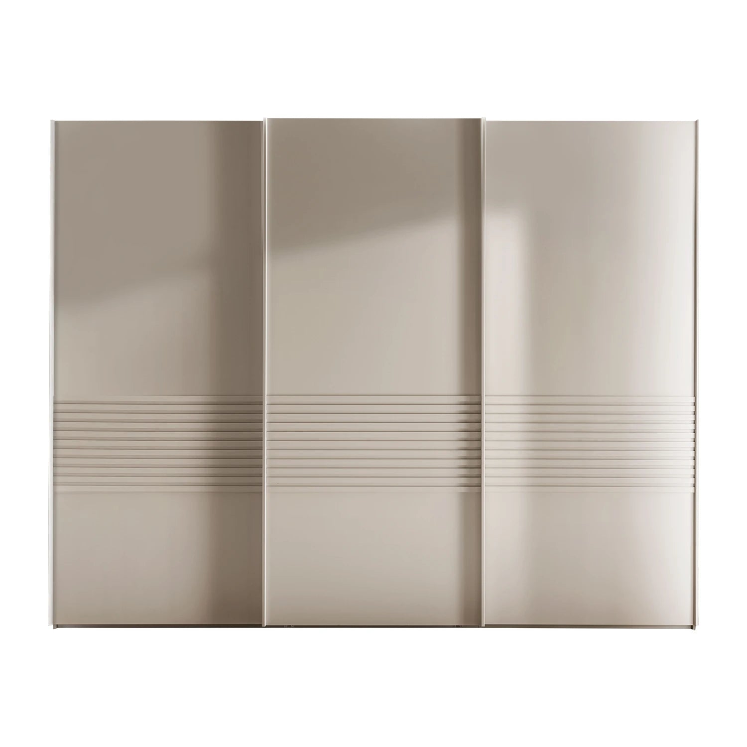 Contemporary champagne sliding wardrobe from the Genova Kontrast range