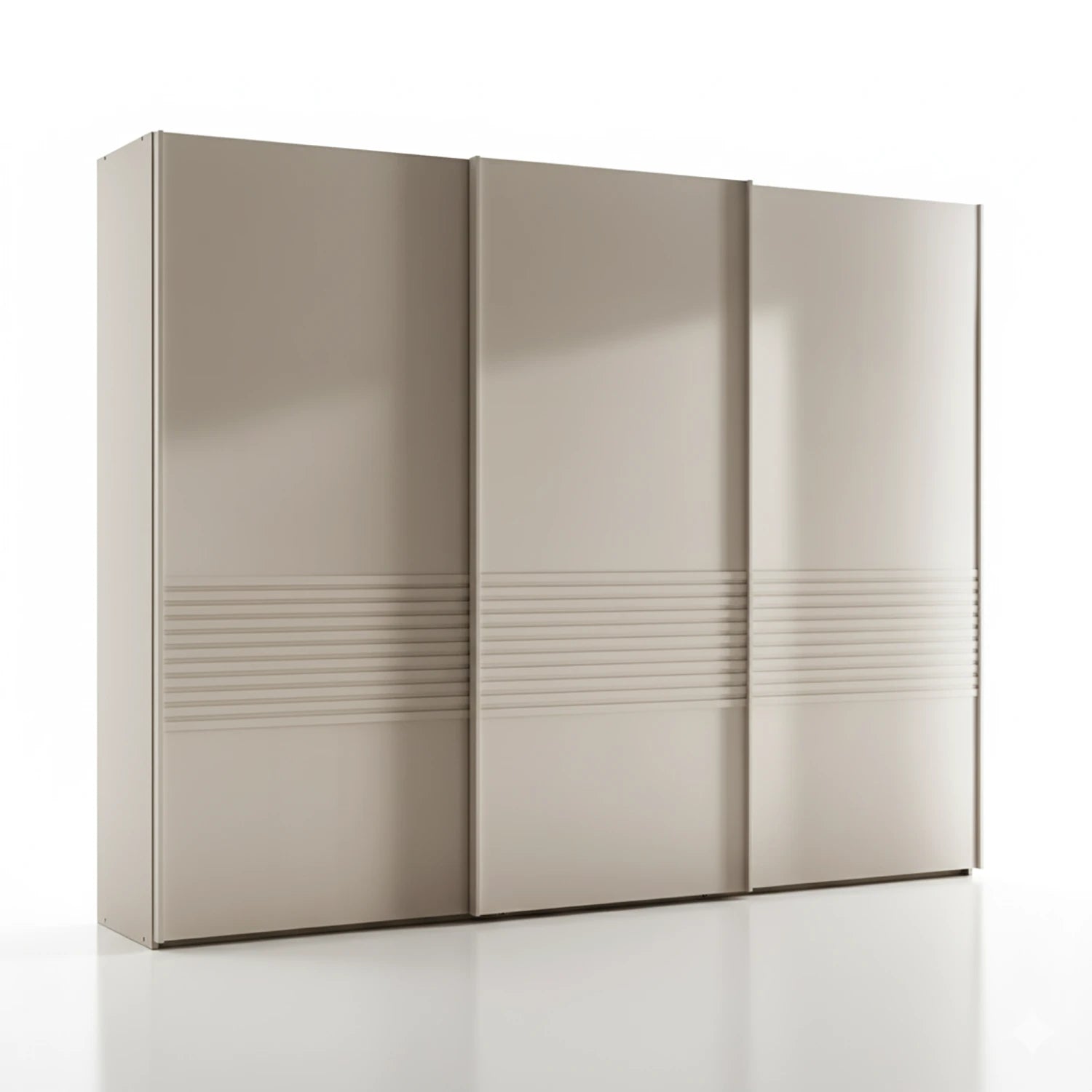 Champagne Genova Kontrast sliding wardrobe featuring three smooth-glide doors