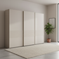 Genova Kontrast 3-Door Sliding Wardrobe in Champagne