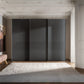 Wiemann Genova Kontrast Large 3-Door Sliding Wardrobe in Graphite Colour