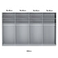 Wiemann 400cm Sliding Door Wardrobe Internal Compartments Layout with Dimensions on white Background 