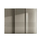 Modern Genova Kontrast 3-door wardrobe in pebble grey finish with sleek accents