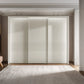 Wiemann Genova 3 Door Sliding Wardrobe in White with modern linear detailing