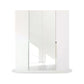 Rauch Glamour 4 Door White High Gloss Wardrobe with Mirror - W181 CM - Dimensions