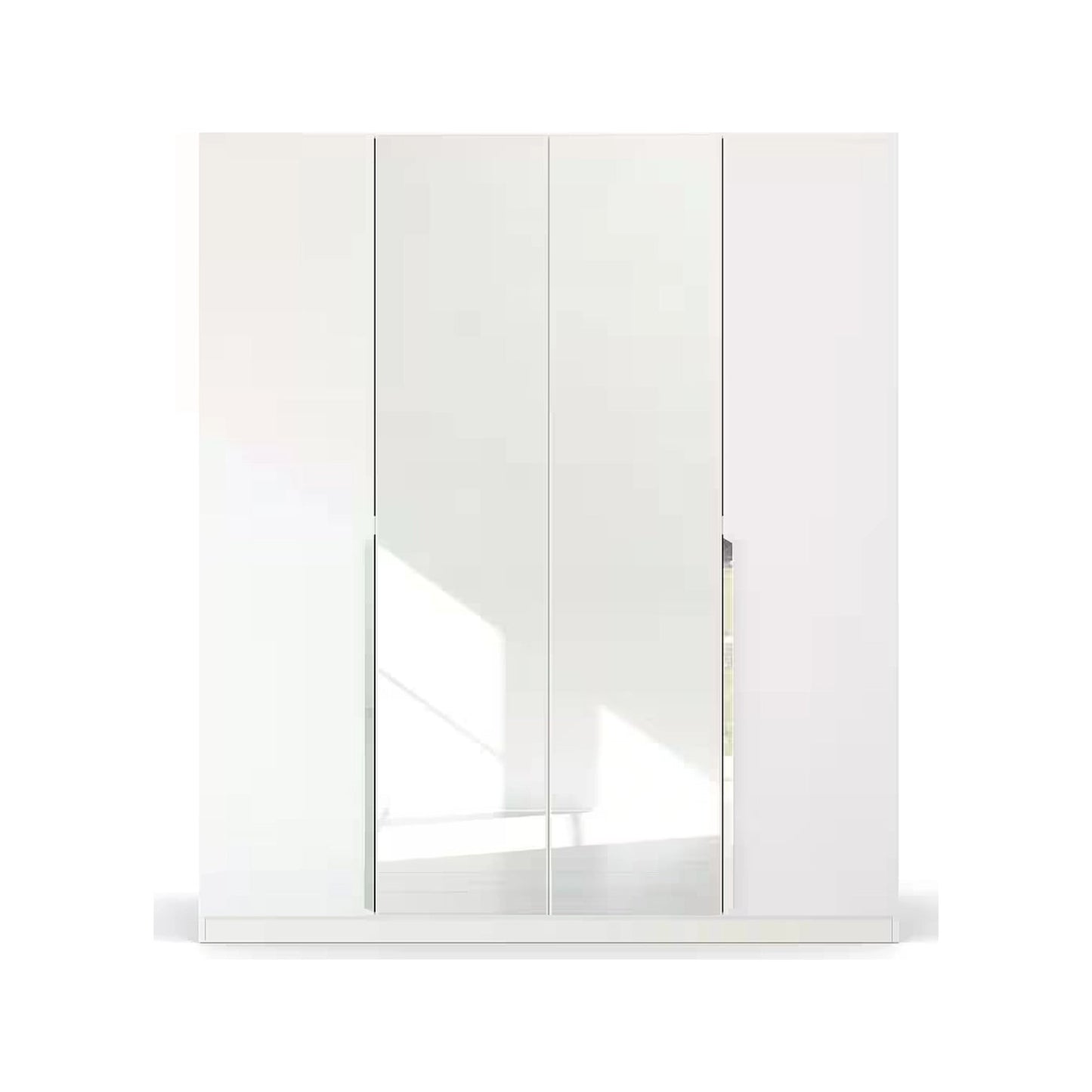Rauch Glamour 4 Door White High Gloss Wardrobe with Mirror - W181 CM - Dimensions
