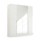 Rauch Glamour 4 Door White High Gloss Wardrobe with Mirror - W181 CM