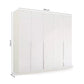 Rauch Glamour 5 Door White High Gloss Wardrobe - W226 CM - Dimensions