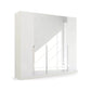 Rauch Glamour 5 Door White High Gloss Wardrobe with Mirror - W226 CM