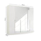 Rauch Glamour 5 Door White High Gloss Wardrobe with Mirror - W226 CM - Dimensions