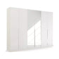 Rauch Glamour 6 Door White High Gloss Wardrobe with Mirror - W271 CM