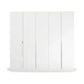 Rauch Glamour 5 Door White High Gloss Wardrobe - W226 CM