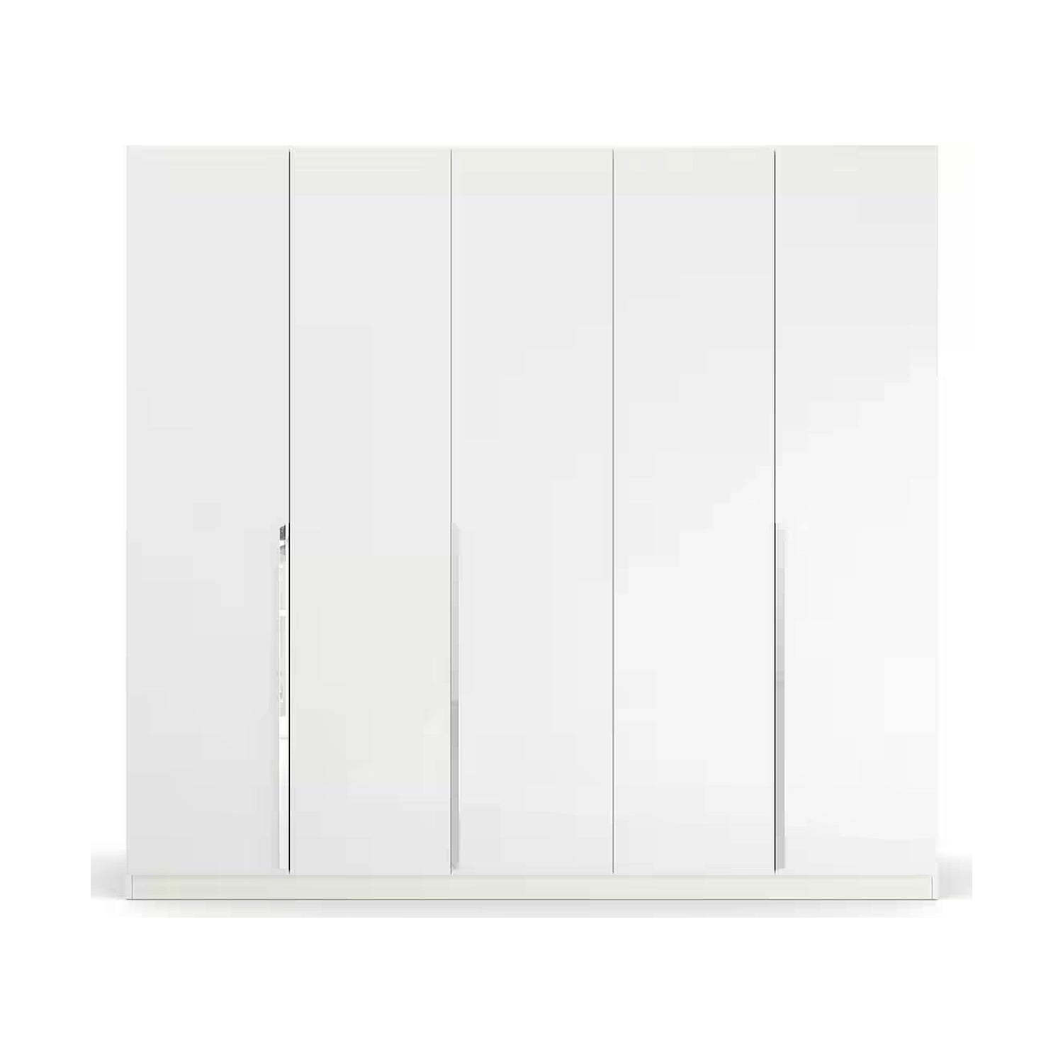 Rauch Glamour 5 Door White High Gloss Wardrobe - W226 CM