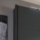 Halver Graphite 2 Door Sliding Wardrobe - Side View