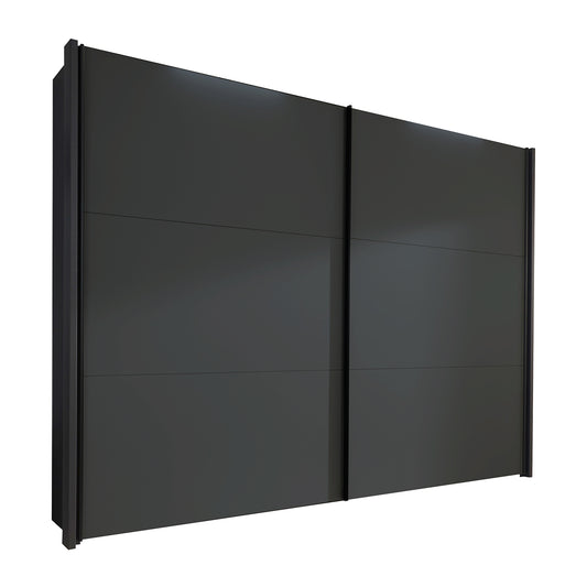 Halver Graphite 2 Door Sliding Wardrobe width 200cm,250cm & 300cm