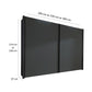 Halver Graphite 2 Door Sliding Wardrobe - Dimensions