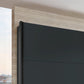 Halver Graphite 2 Door Sliding Wardrobe  with Mirror - Side View