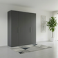 Wiemann Halver graphite hinged wardrobe in 2, 3 or 4 door sizes. Modern German design with FREE delivery and assembly.