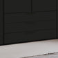 Halver Graphite 4 Door Wardrobe with Drawers (W200cm) - Closeup View Of Drawers